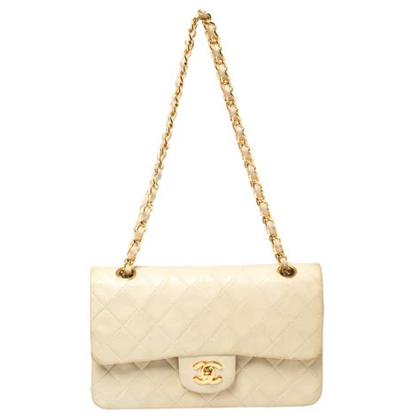 chanel mini flap bag cream